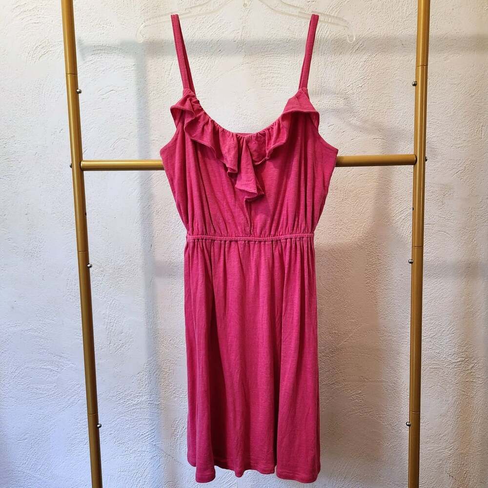 LOFT Ruffle Sundress Size SP Pink Sleeveless
